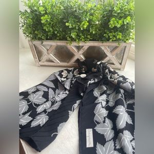 Bayron Black Silk Scarf